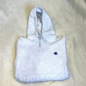 Champion gray/white hoodie
